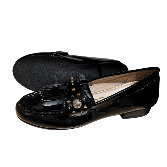 Sam Edelman Studded Patent Leather Loafers - Picture 1 of 2